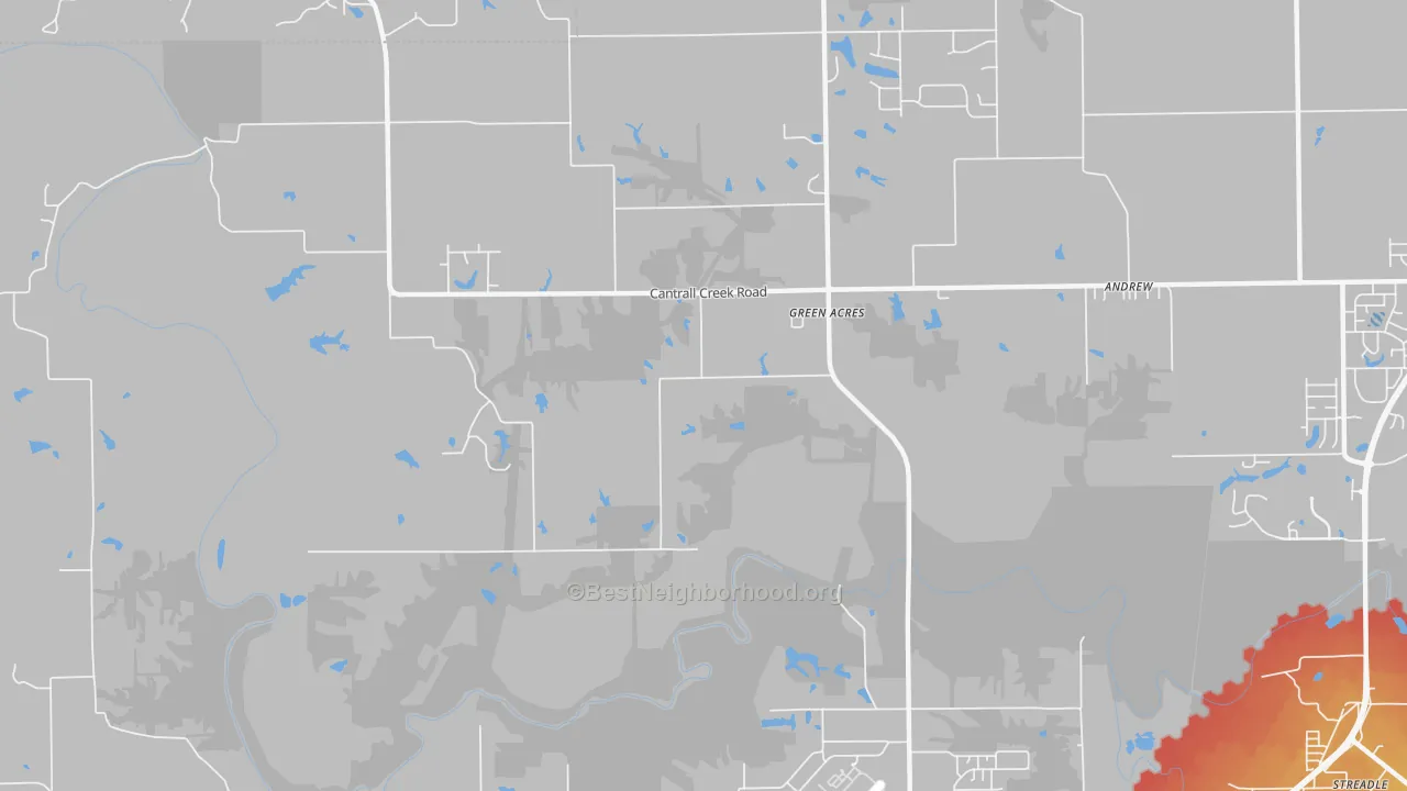 Transit Grade map of Green Acres, IL