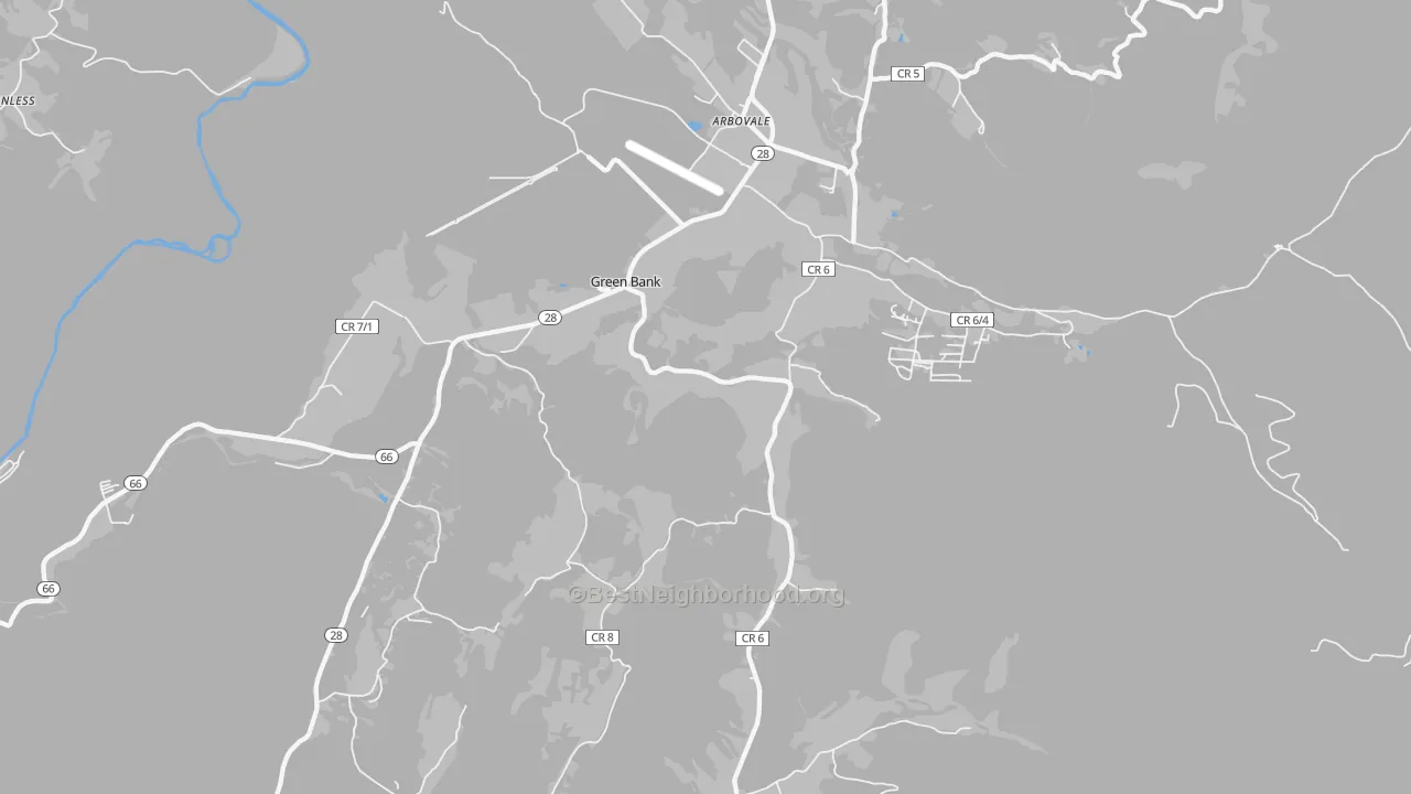 Transit Grade map of Green Bank, WV