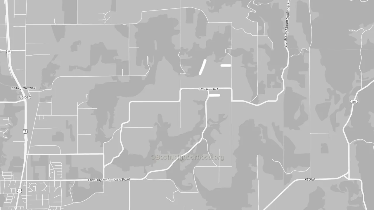 Transit Grade map of Green Bluff, WA