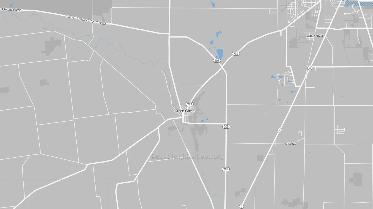 Transit Grade map of Green Camp, OH