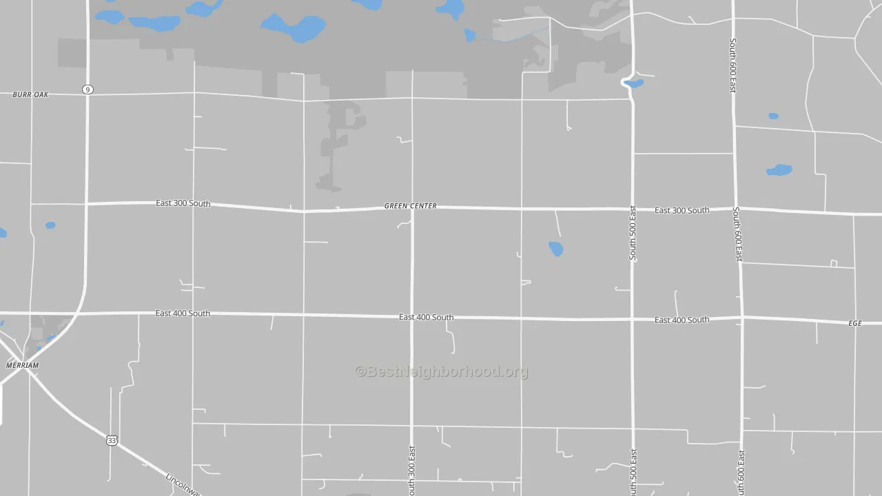 Transit Grade map of Green Center, IN