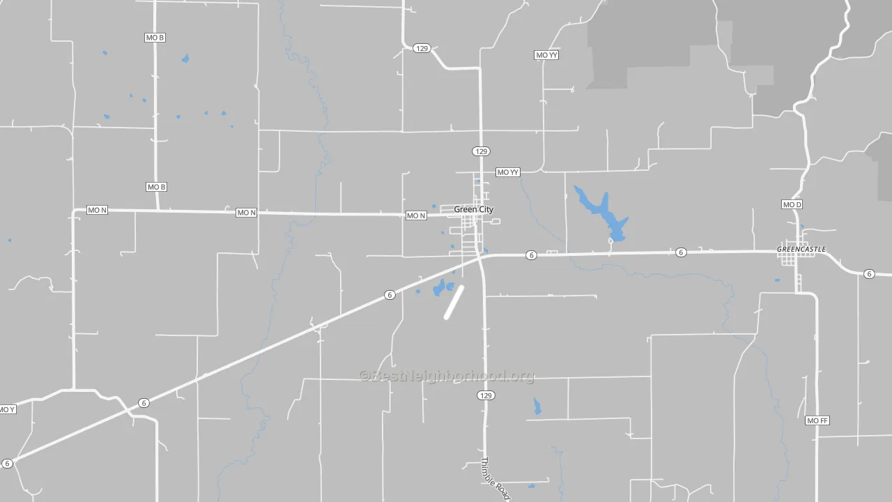 Transit Grade map of Green City, MO