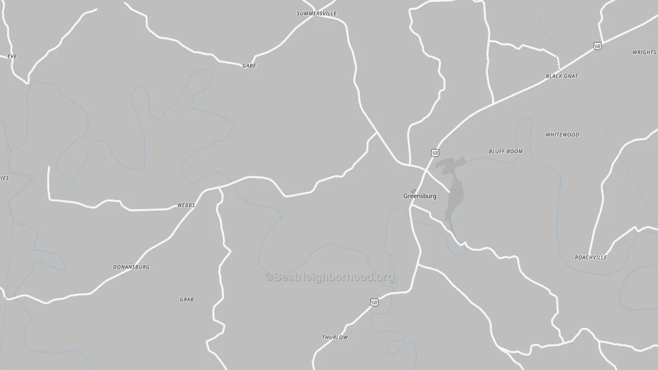 Transit Grade map of Green County, KY