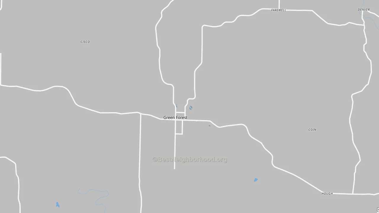 Transit Grade map of Green Forest, AR