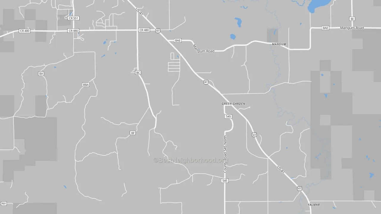 Transit Grade map of Green Garden, MI