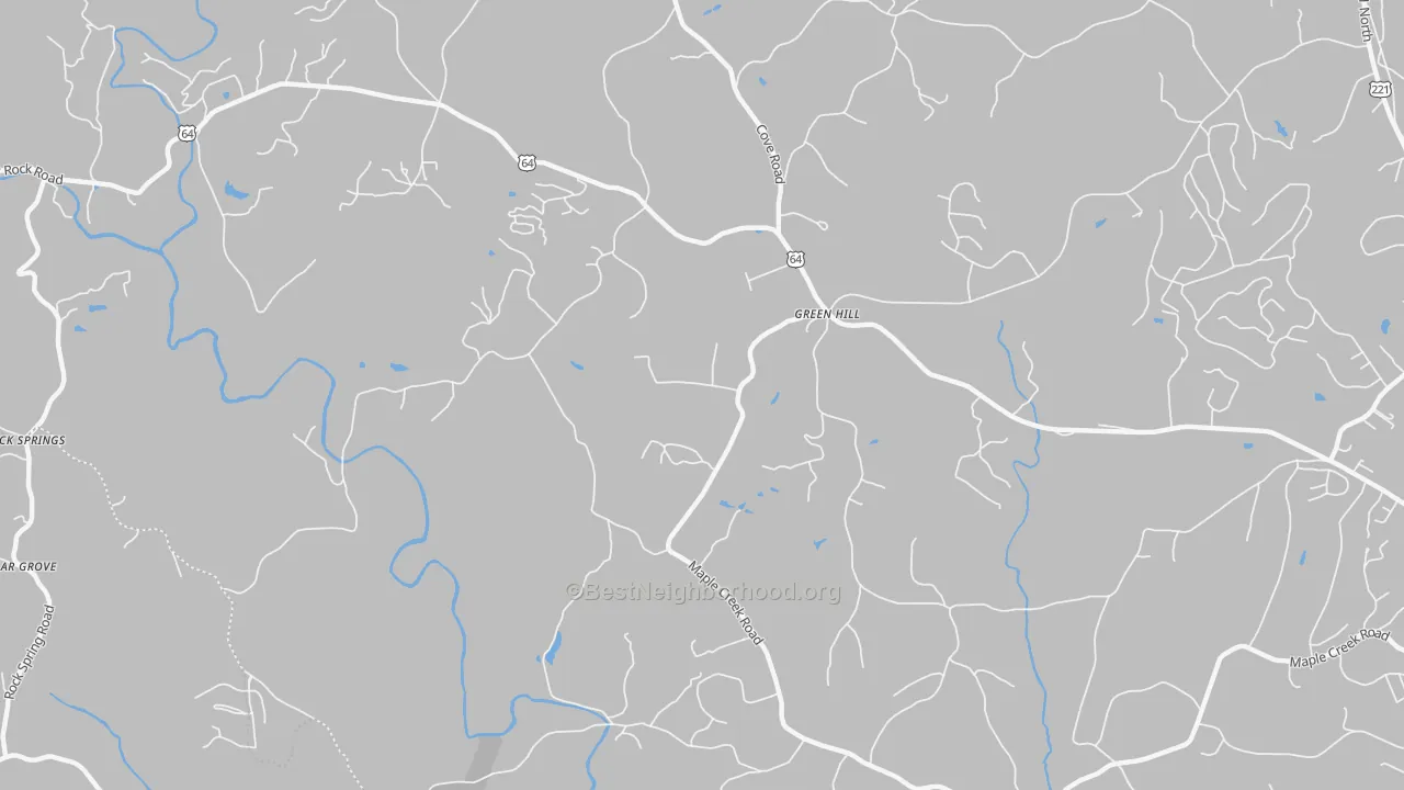 Transit Grade map of Green Hill, NC