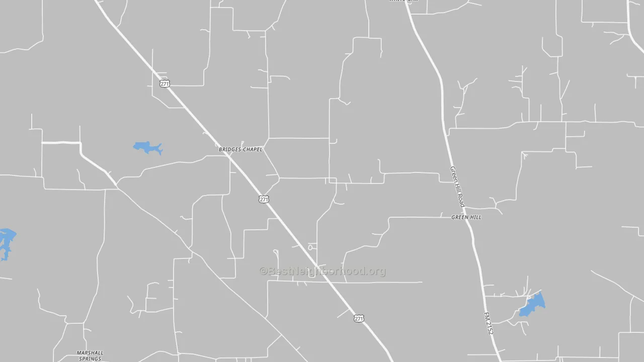 Transit Grade map of Green Hill, TX