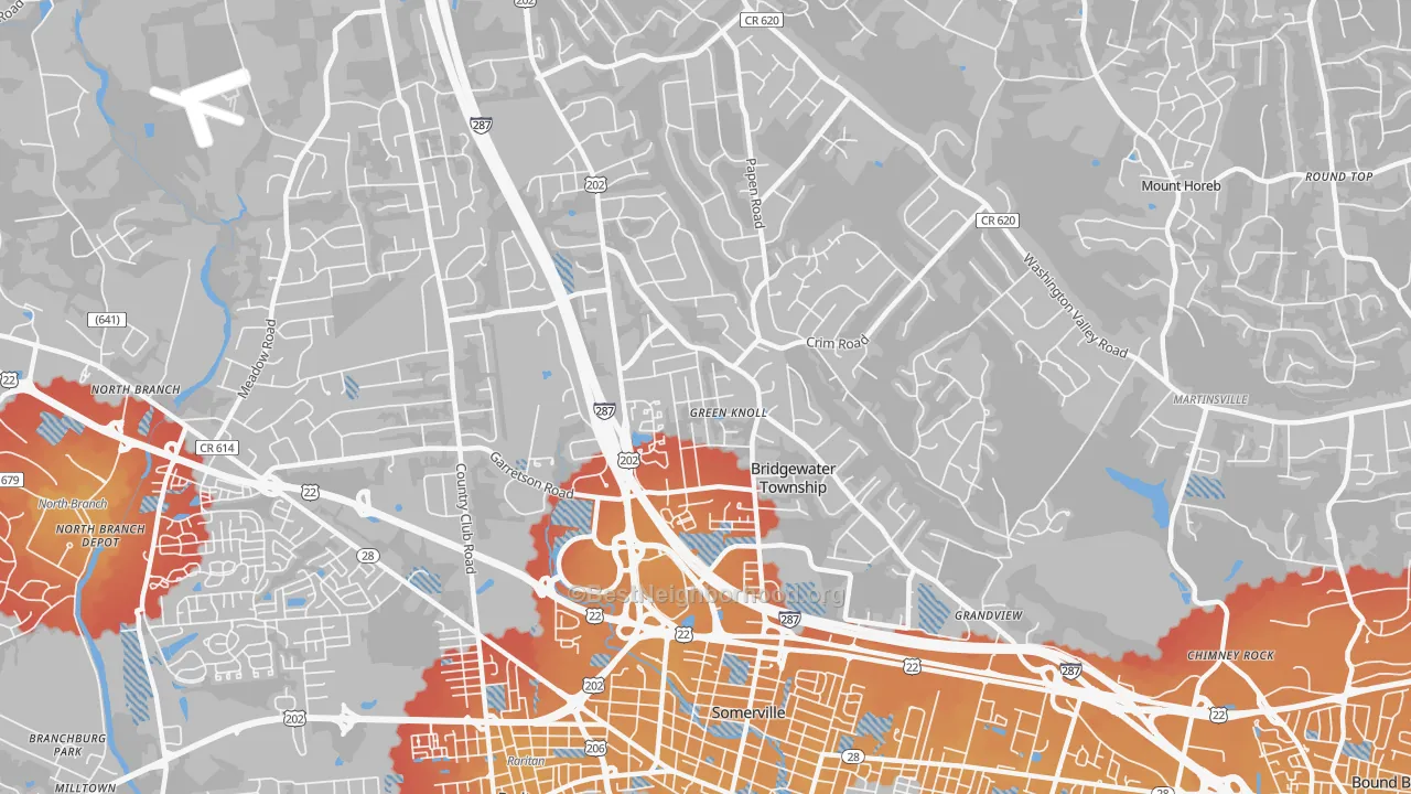 Transit Grade map of Green Knoll, NJ