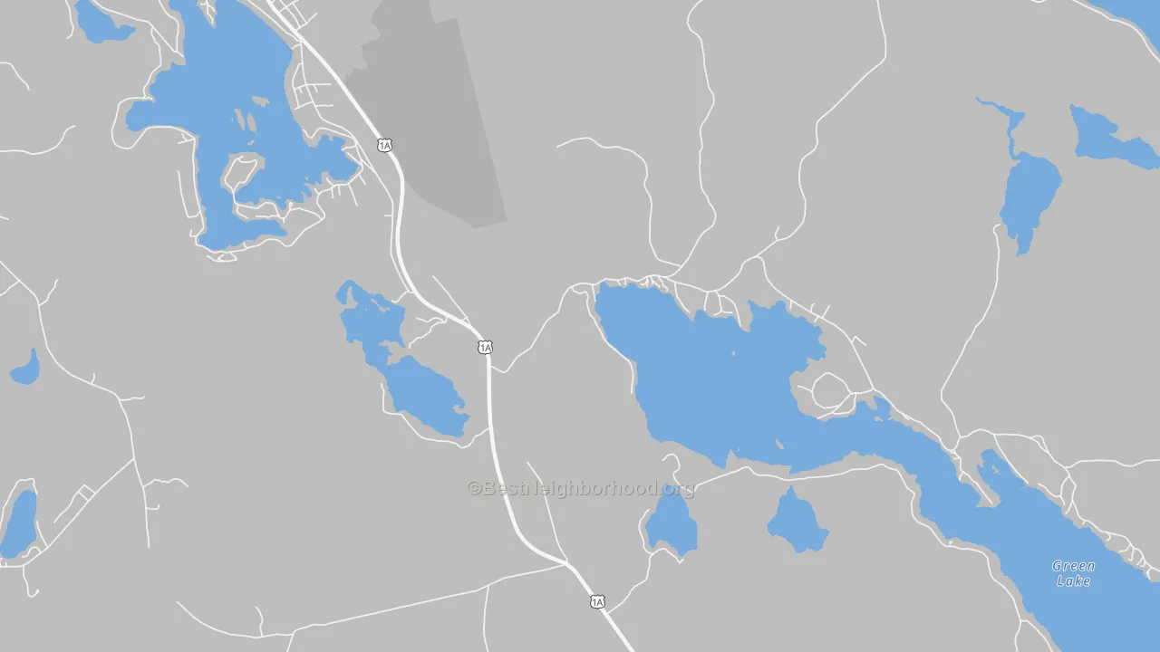 Transit Grade map of Green Lake, ME