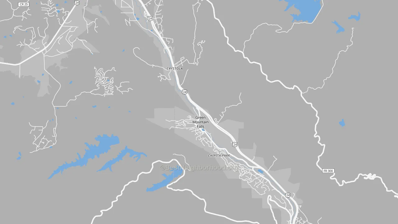 Transit Grade map of Green Mountain Falls, CO