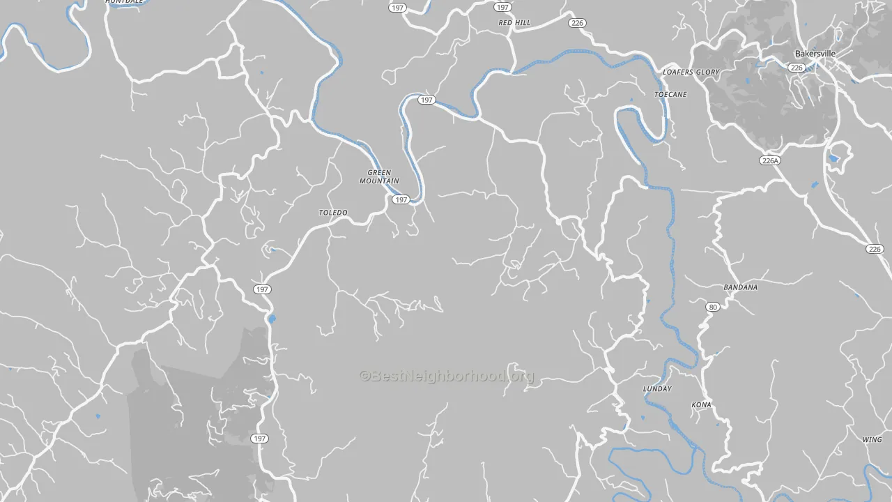 Transit Grade map of Green Mountain, NC