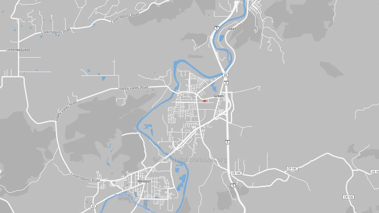 Transit Grade map of Green, OR