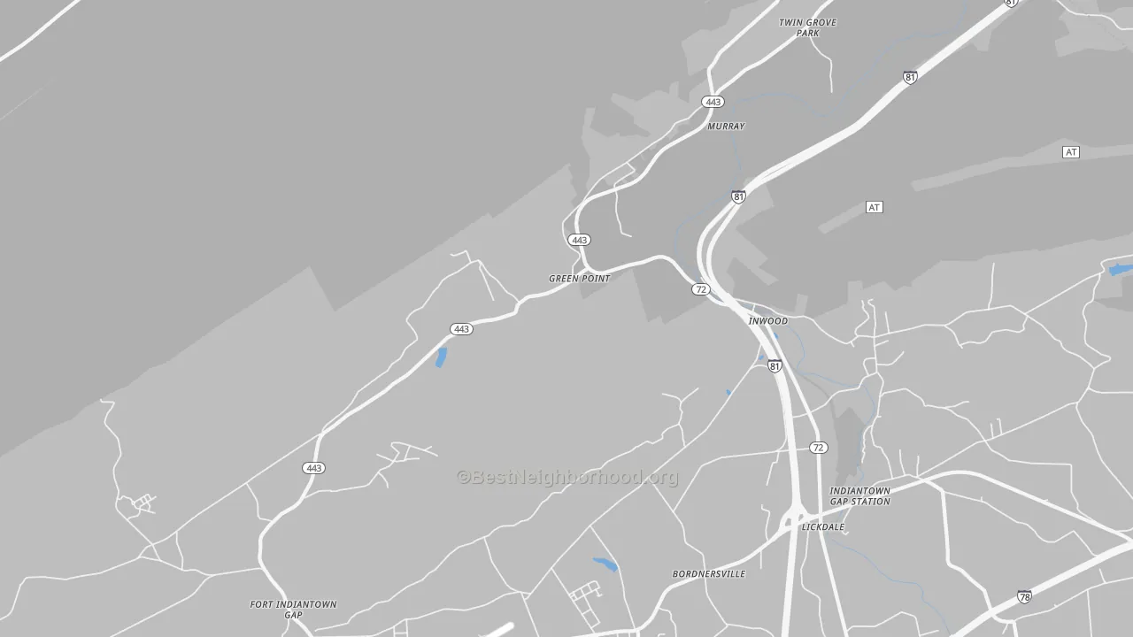 Transit Grade map of Green Point, PA