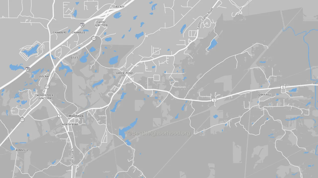 Transit Grade map of Green Pond, AL