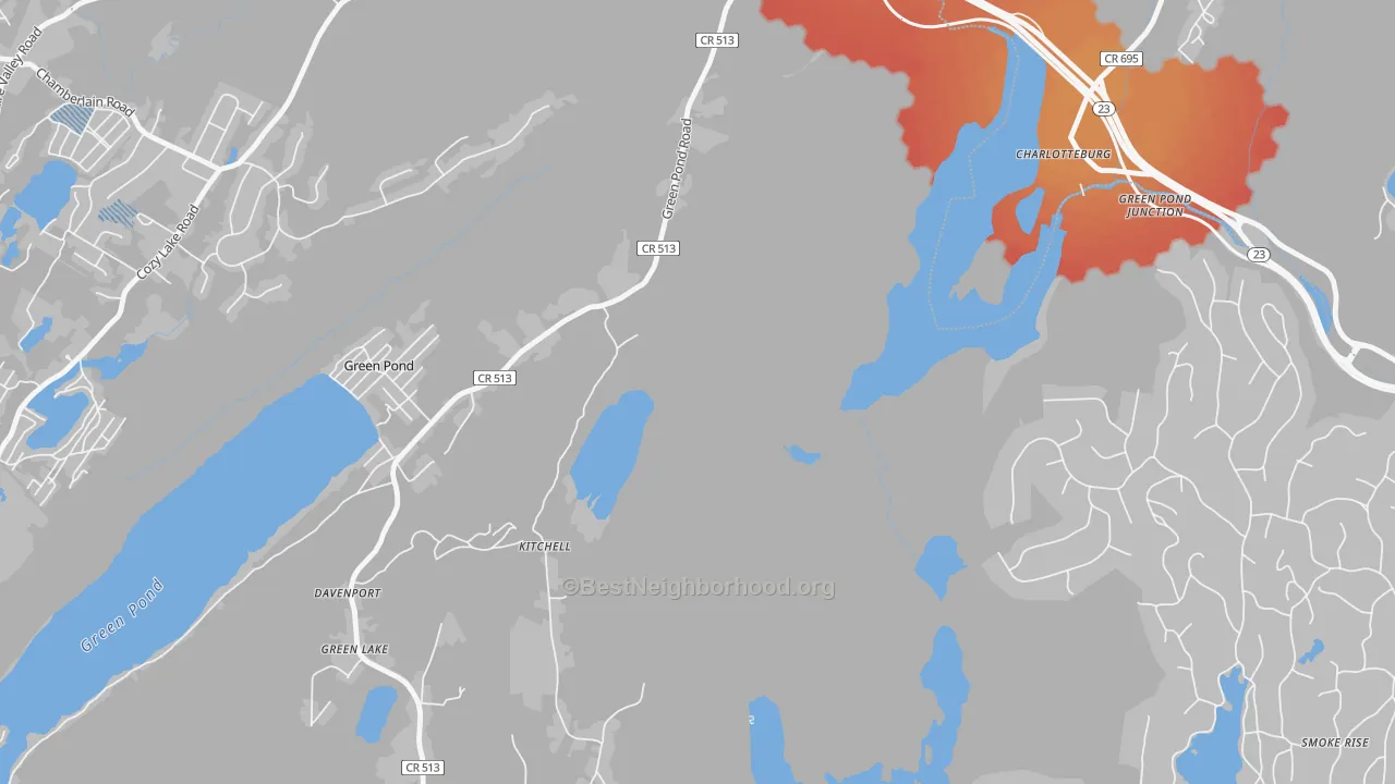 Transit Grade map of Green Pond, NJ
