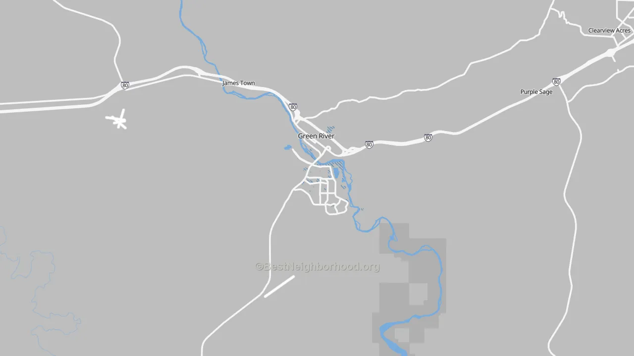 Transit Grade map of Green River, WY