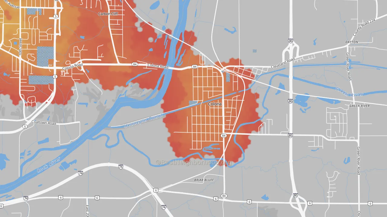 Transit Grade map of Green Rock, IL