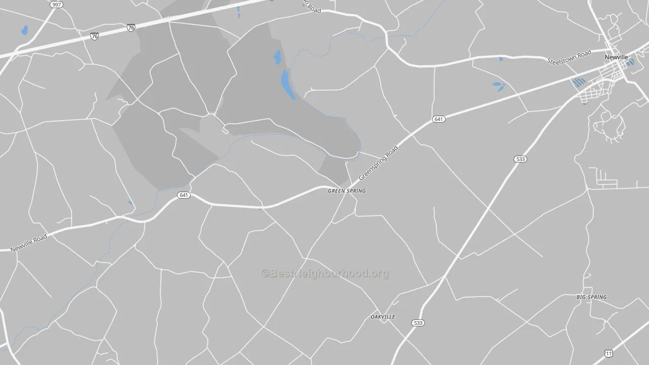 Transit Grade map of Green Spring, PA