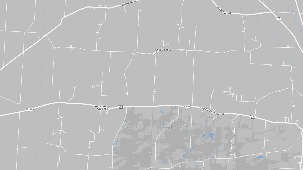 Transit Grade map of Green Valley, OH