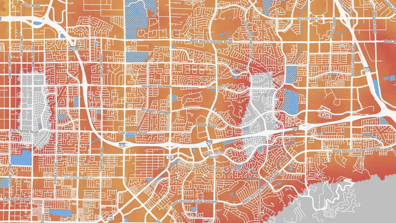 Transit Grade map of Green Valley South, Henderson, NV