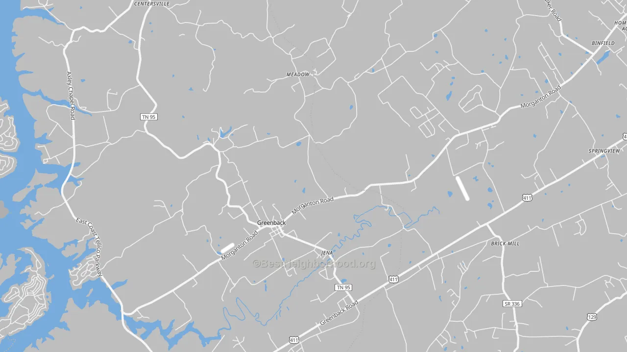 Transit Grade map of Greenback, TN