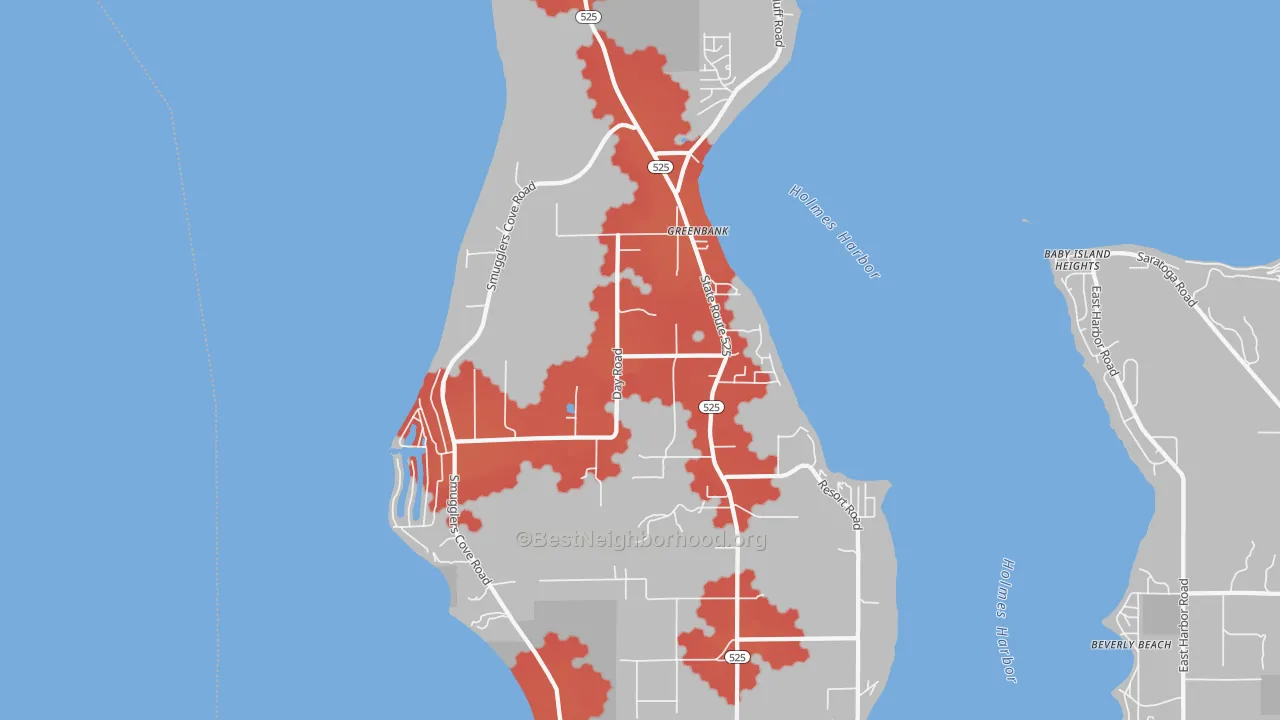 Transit Grade map of Greenbank, WA