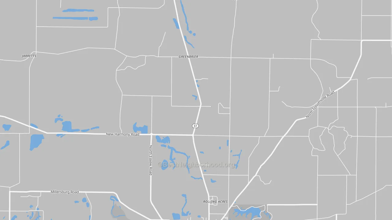 Transit Grade map of Greenbrier, IN