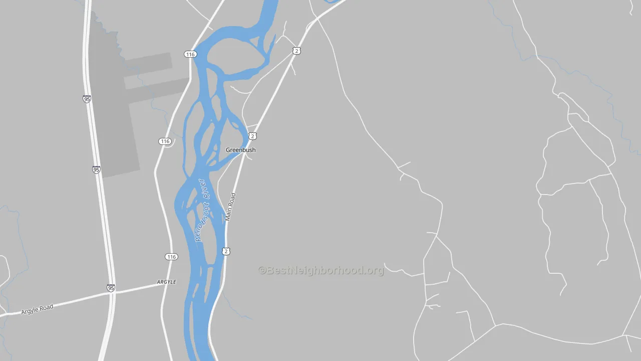 Transit Grade map of Greenbush, ME