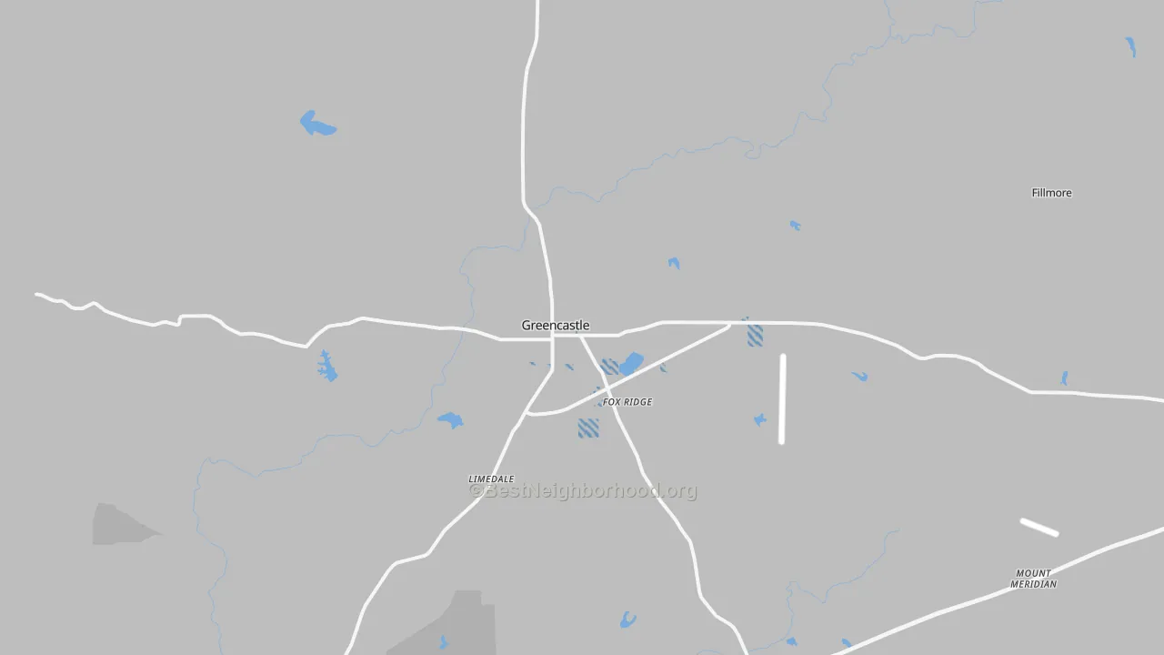 Transit Grade map of Greencastle, IN