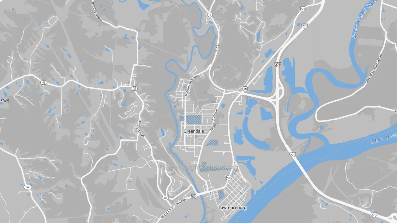 Transit Grade map of Greendale, IN