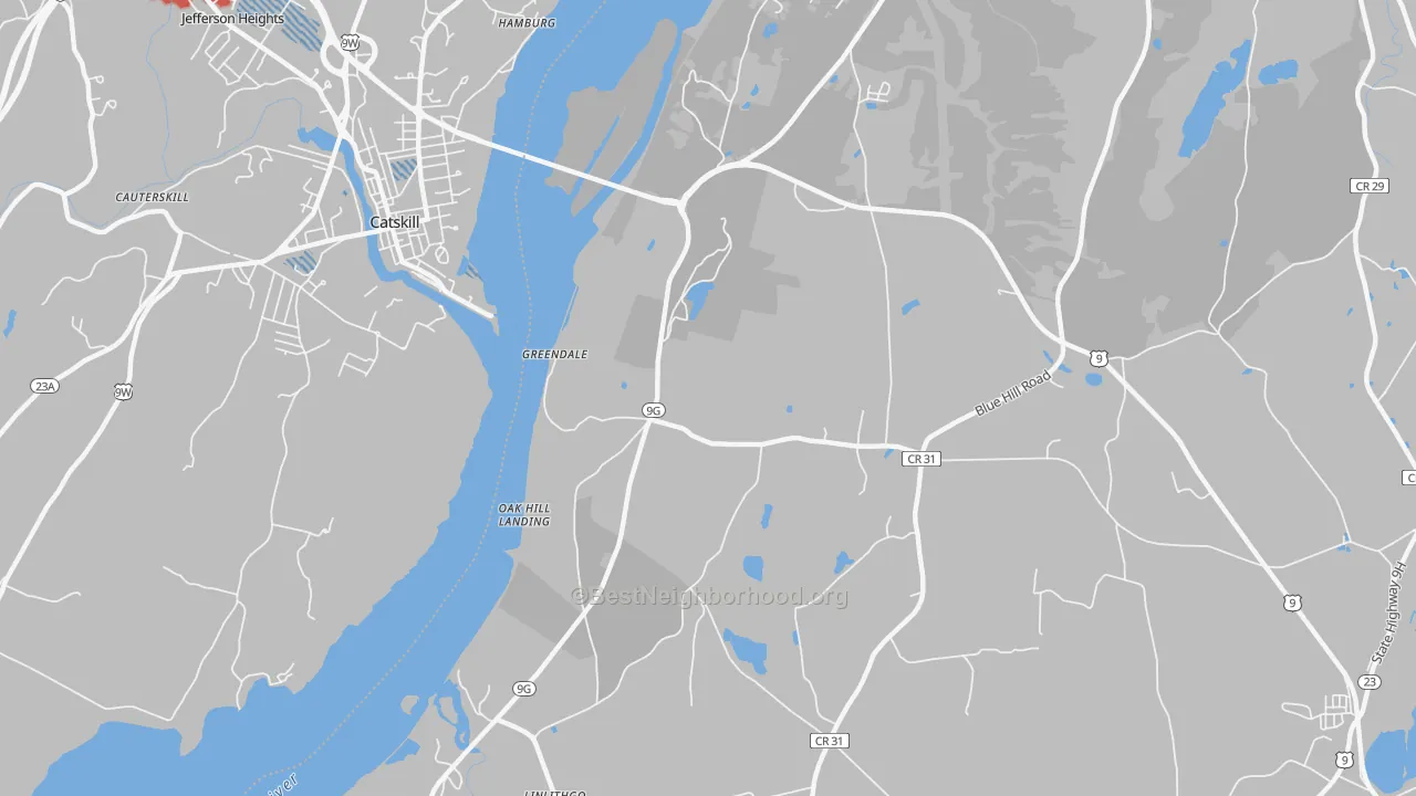 Transit Grade map of Greendale, NY