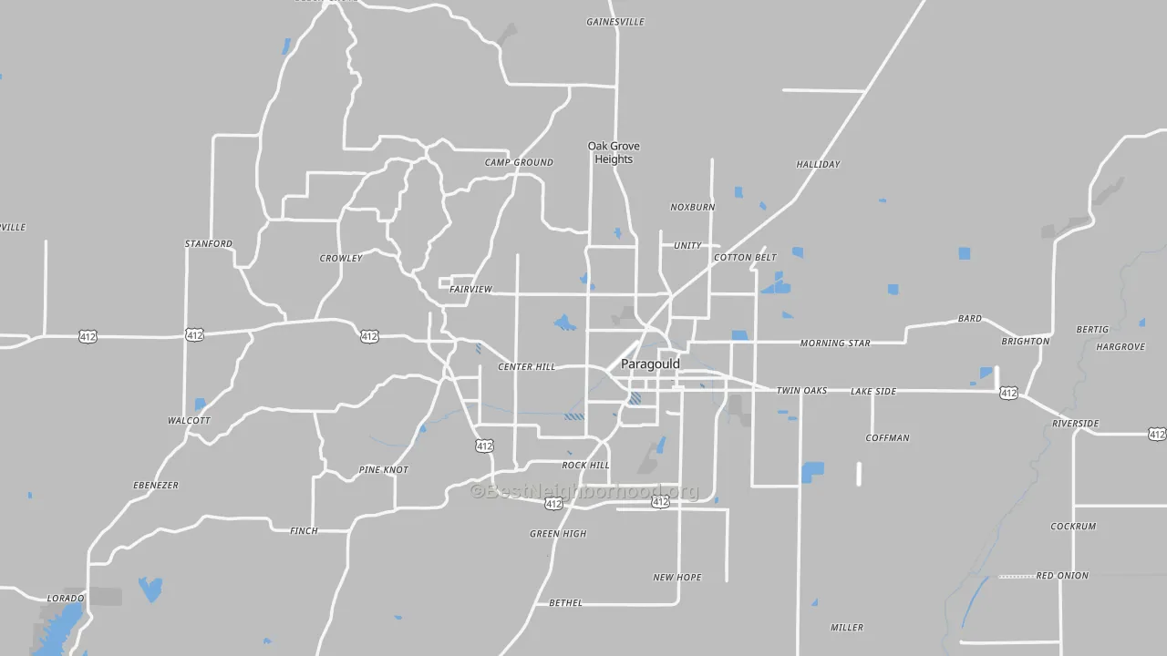 Transit Grade map of Greene County, AR