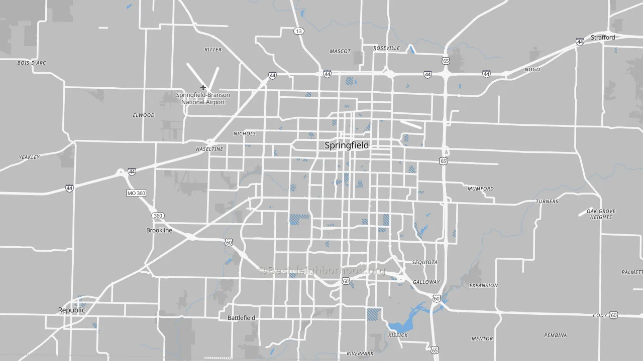 Transit Grade map of Greene County, MO