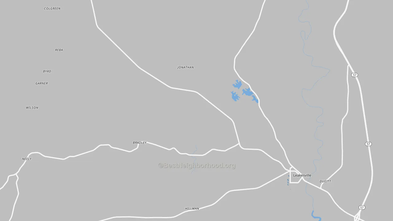 Transit Grade map of Greene County, MS