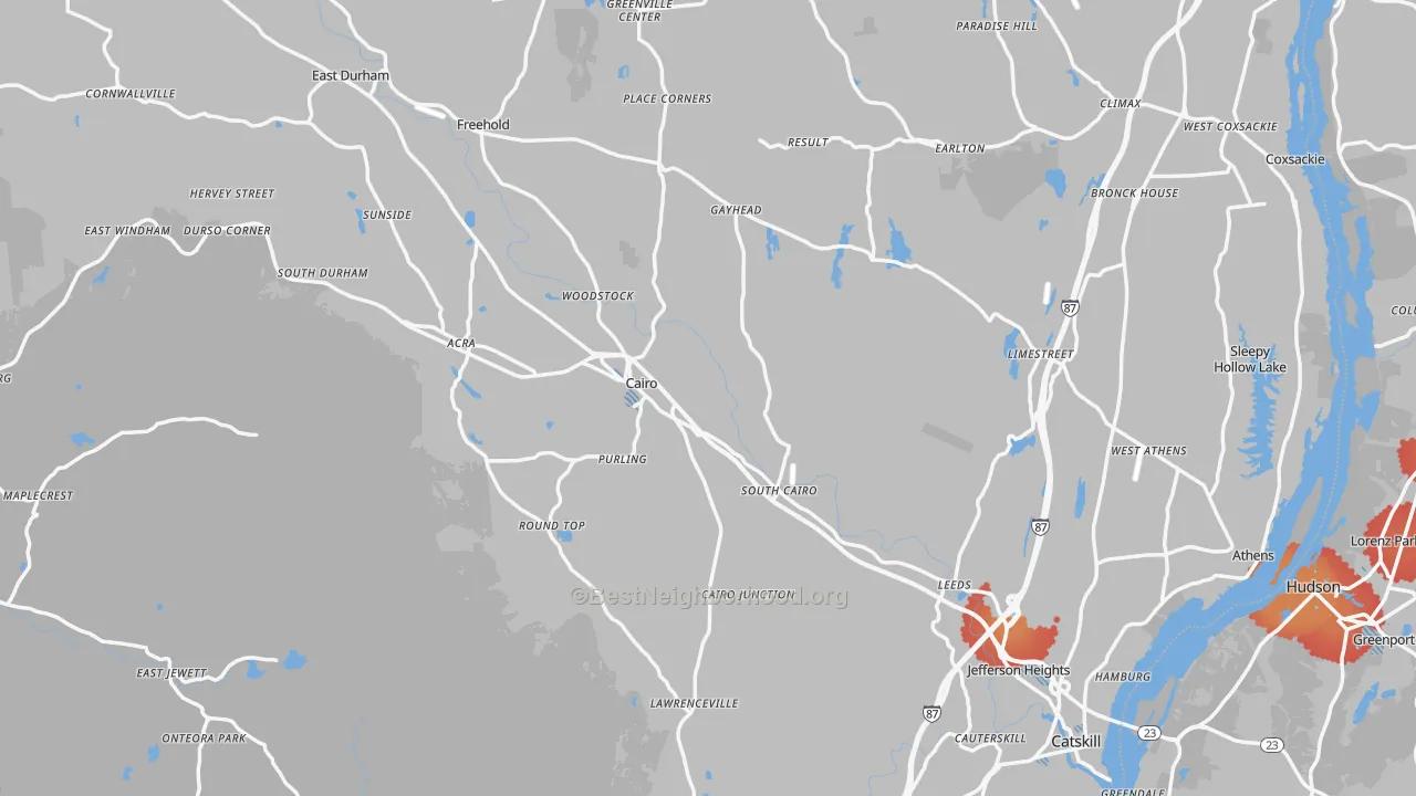 Transit Grade map of Greene County, NY