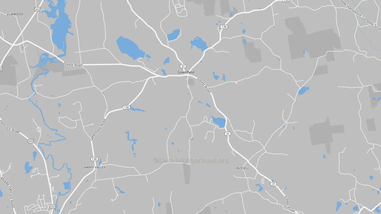 Transit Grade map of Greenfield, NH