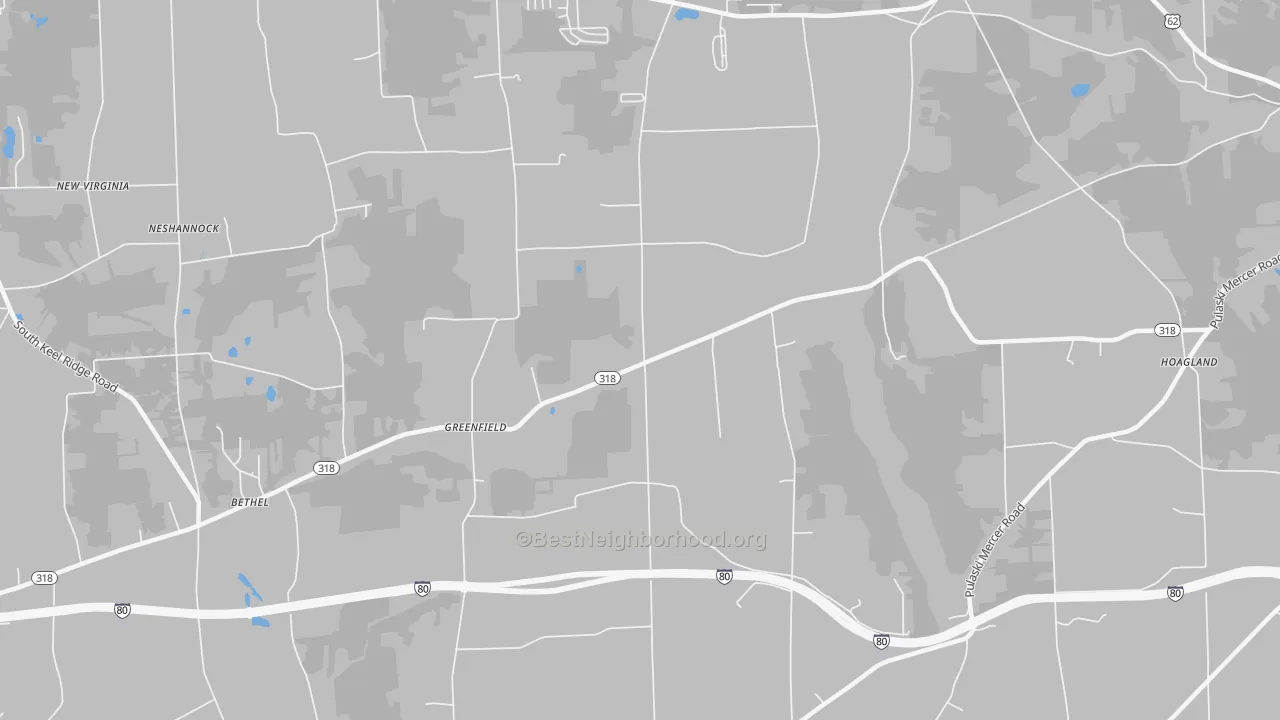 Transit Grade map of Greenfield, PA