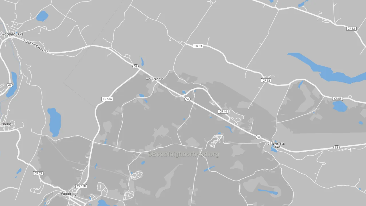 Transit Grade map of Greenfield Park, NY