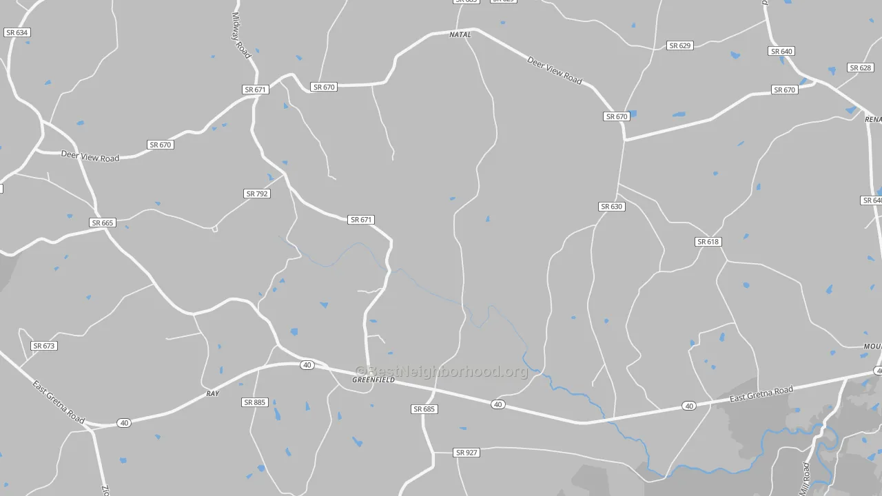 Transit Grade map of Greenfield, VA