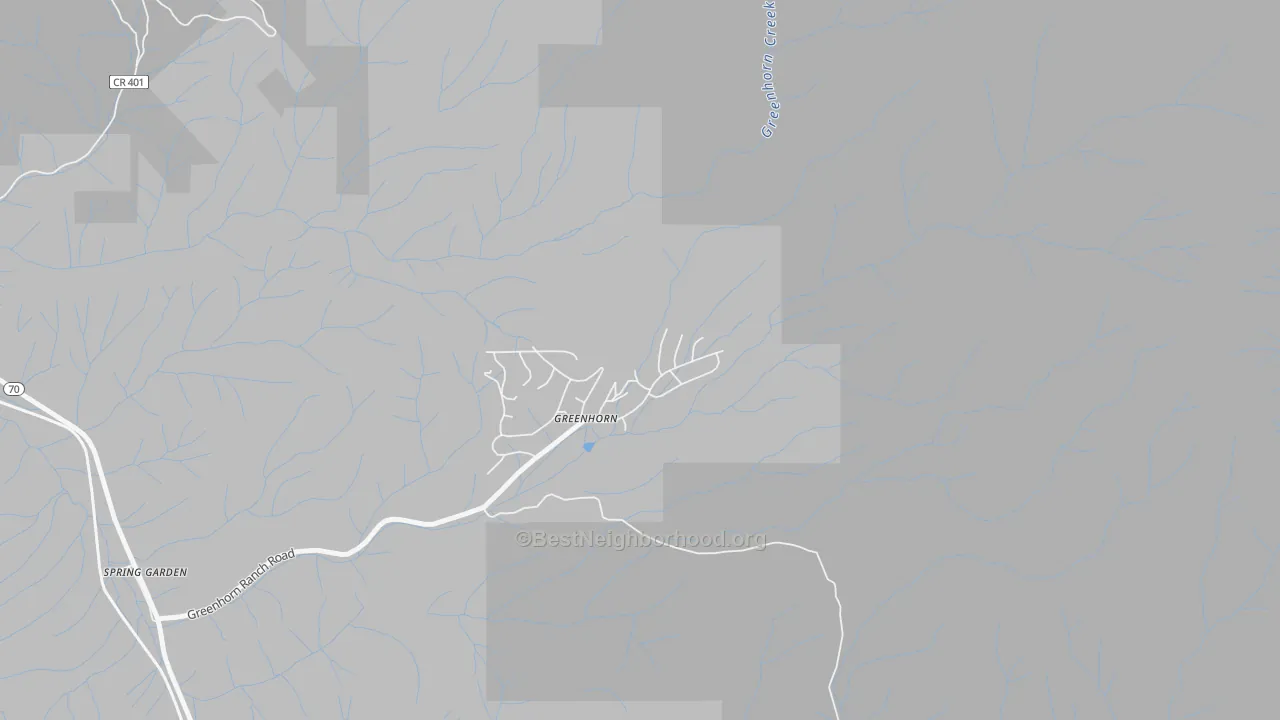 Transit Grade map of Greenhorn, CA