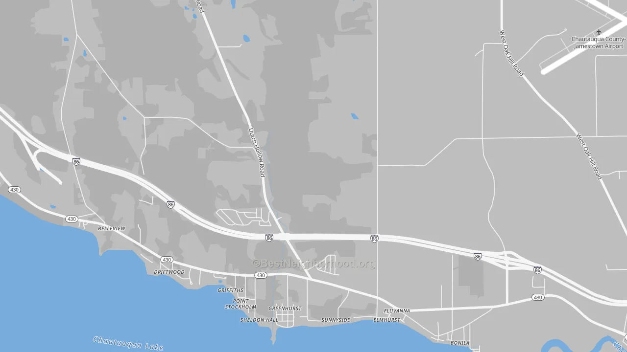 Transit Grade map of Greenhurst, NY