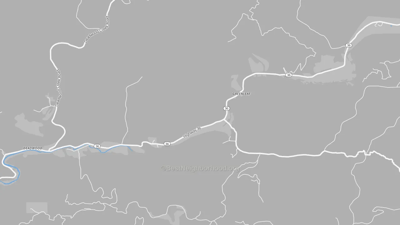 Transit Grade map of Greenleaf, OR