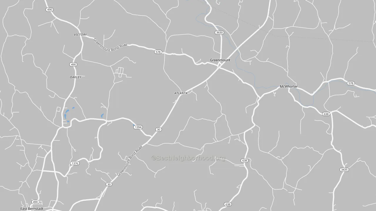 Transit Grade map of Greenmount, KY