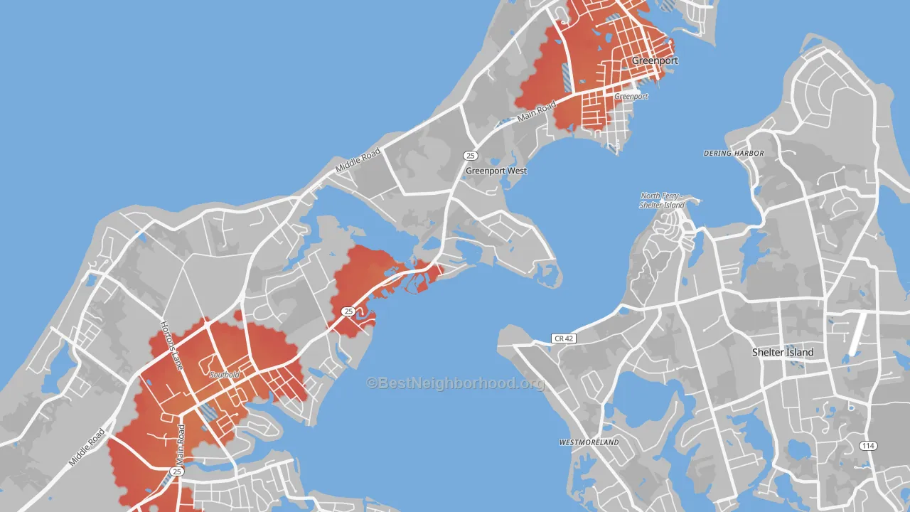 Transit Grade map of Greenport West, NY