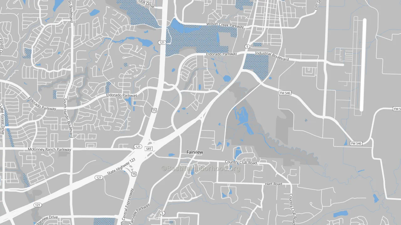 Transit Grade map of Greens of McKinney, McKinney, TX