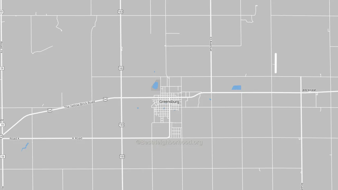 Transit Grade map of Greensburg, KS