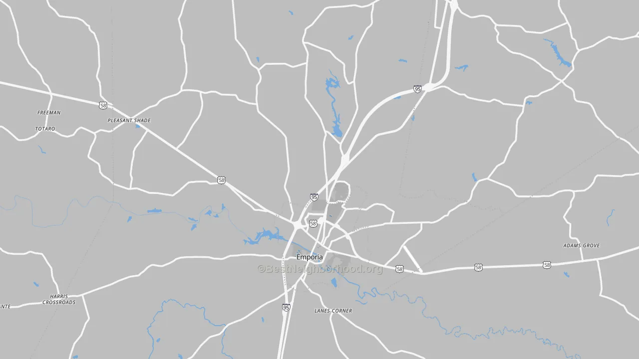 Transit Grade map of Greensville County, VA