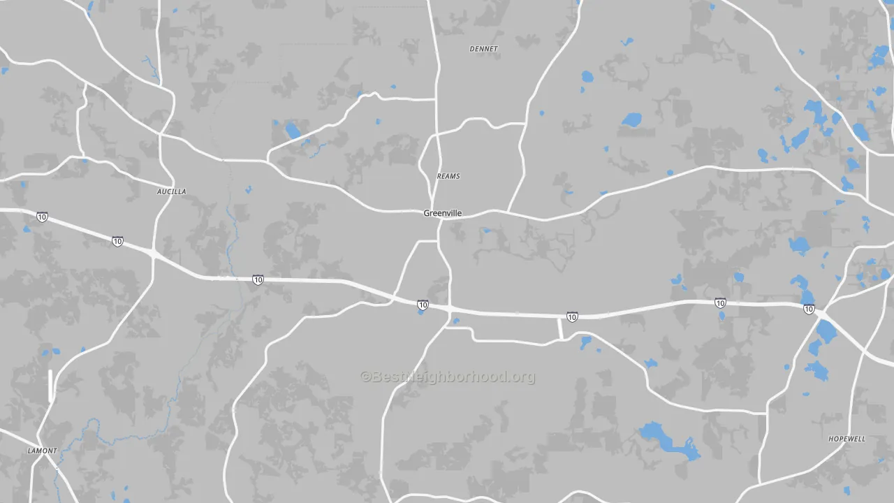 Transit Grade map of Greenville, FL