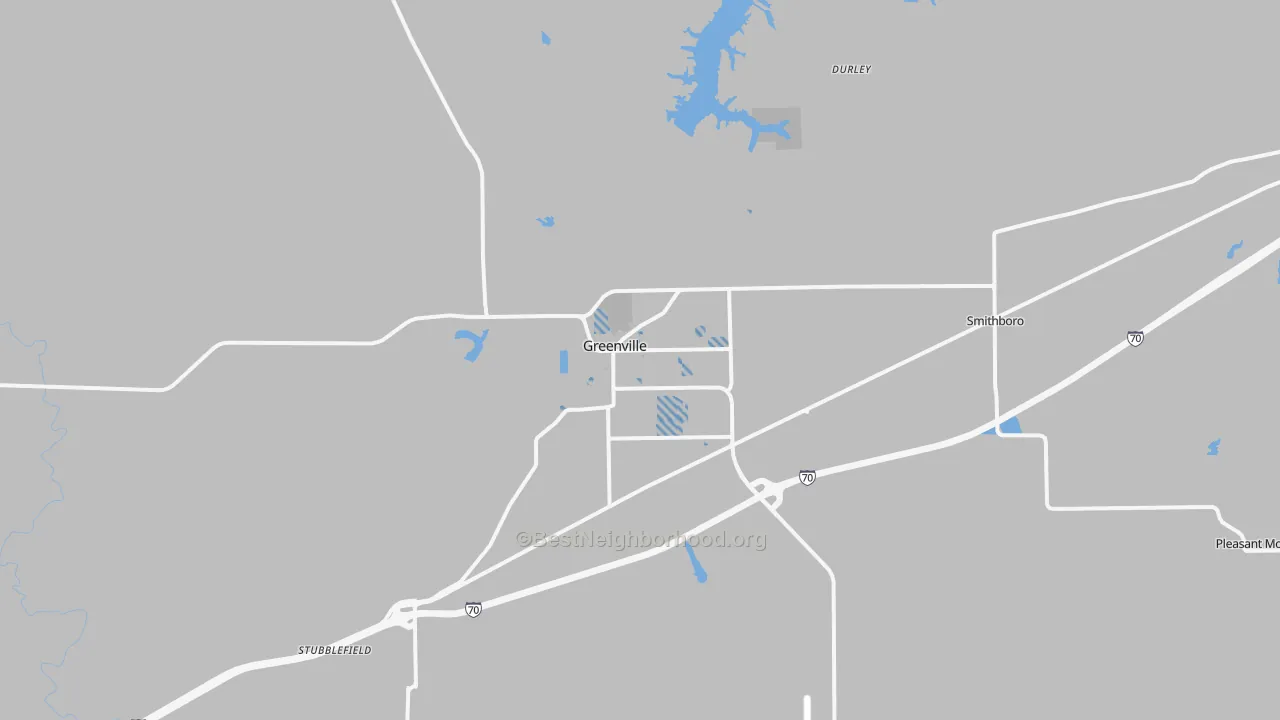 Transit Grade map of Greenville, IL