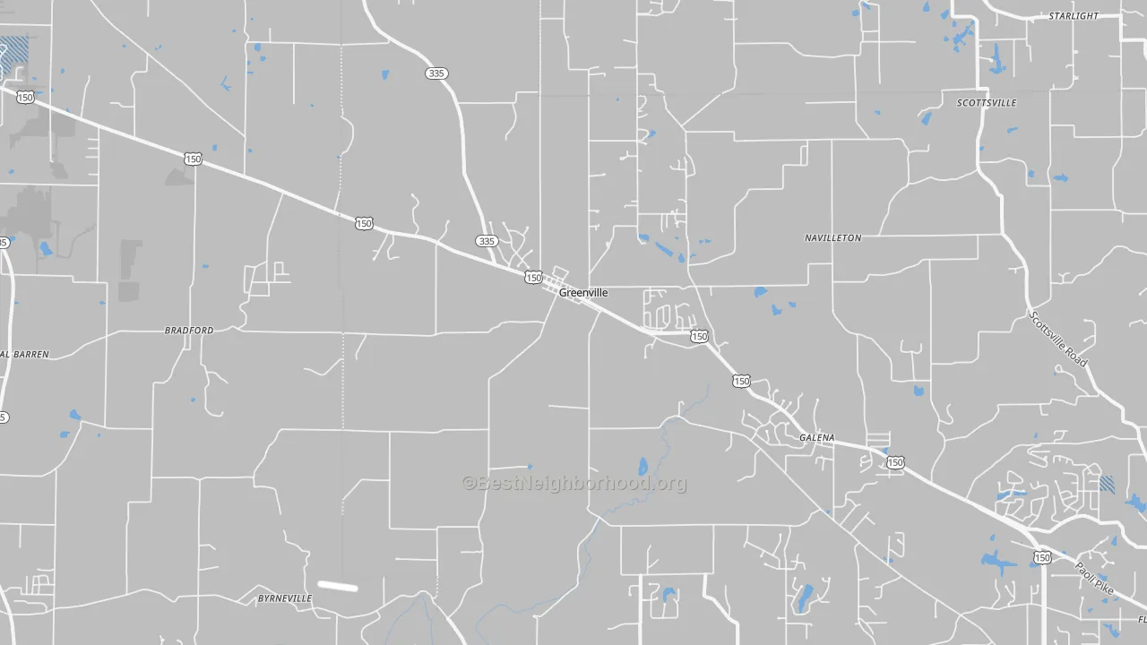 Transit Grade map of Greenville, IN